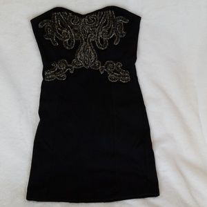 Free People strapless dress with beading